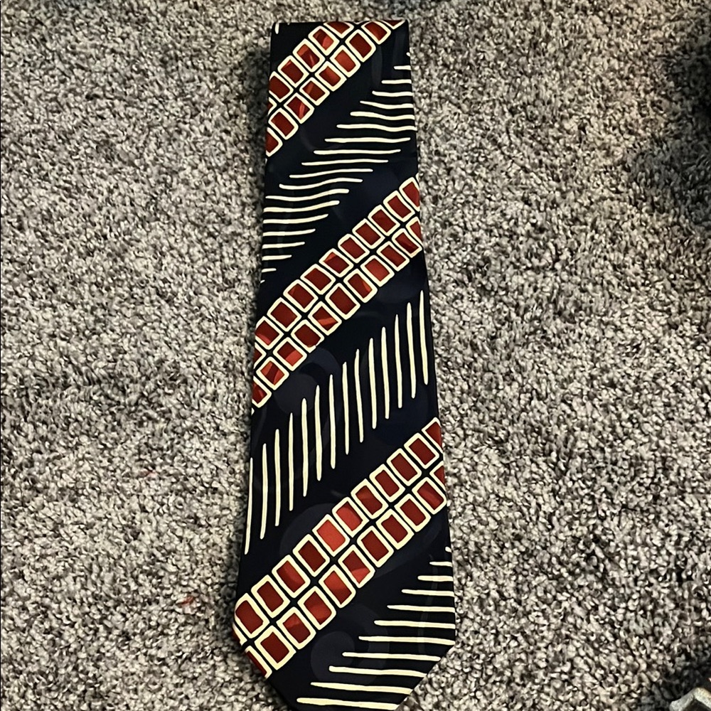 Hugo Boss Navy and Red Classic Tie